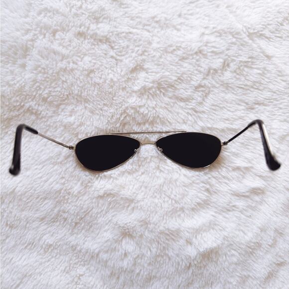 Carl Black w/ Silver Rims Aviator Sunglasses - Picture 8 of 11